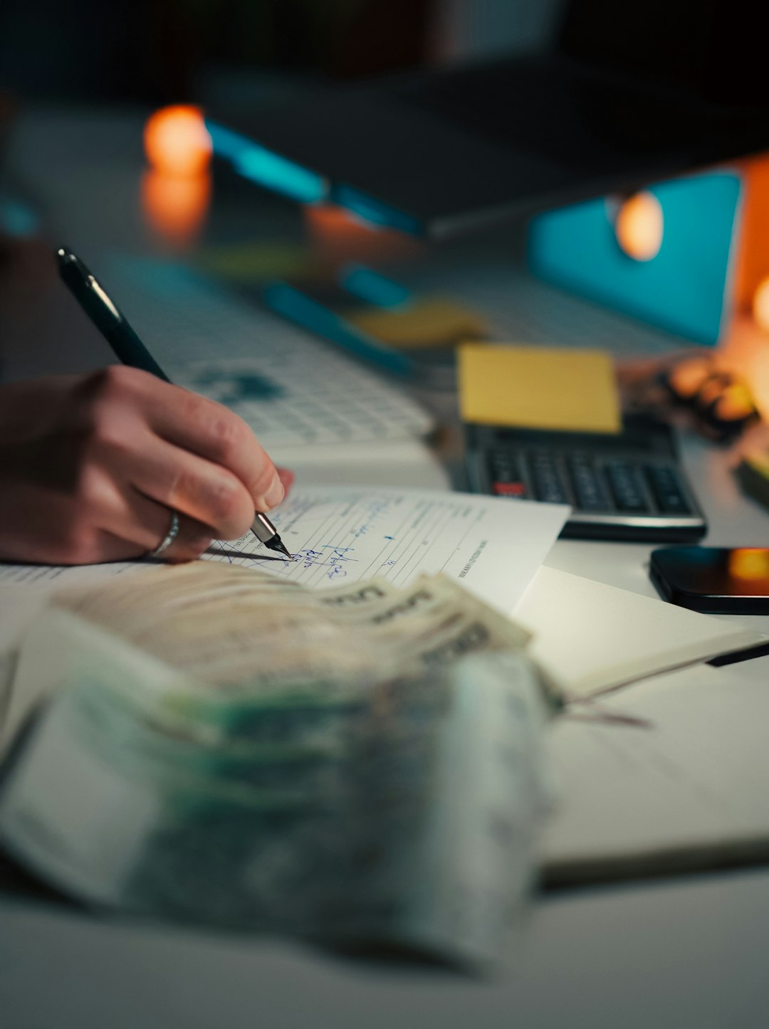 who-we-are Signing Financial Document Polish Money Contract Deal. Vertical close-up male hand pen signing